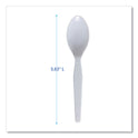 Boardwalk Mediumweight Polystyrene Cutlery, Teaspoon, White, 100/Box (SPOONMWPSBX)