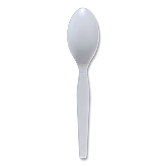 Boardwalk Mediumweight Polystyrene Cutlery, Teaspoon, White, 10 Boxes of 100/Carton (SPOONMWPSCT)