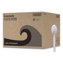 Boardwalk Mediumweight Polystyrene Cutlery, Teaspoon, White, 10 Boxes of 100/Carton (SPOONMWPSCT)