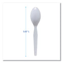 Boardwalk Mediumweight Polystyrene Cutlery, Teaspoon, White, 10 Boxes of 100/Carton (SPOONMWPSCT)