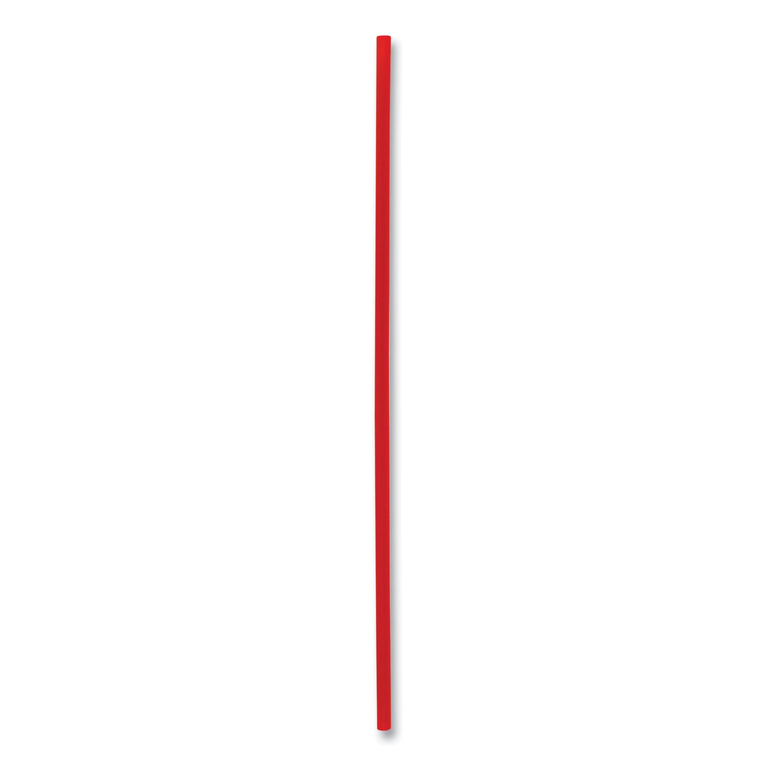 Boardwalk Single-Tube Stir-Straws,5.25", Polypropylene, Red, 1,000/Pack, 10 Packs/Carton (STRU525R10)