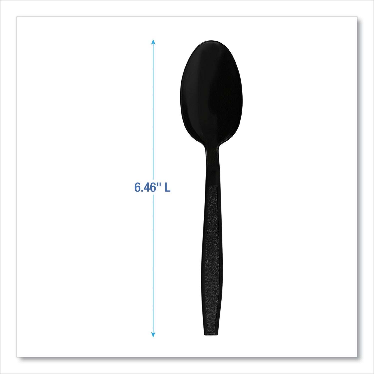 Boardwalk Heavyweight Polypropylene Cutlery, Teaspoon, Black, 1000/Carton (TEAHWPPBLA)