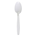 Boardwalk Heavyweight Polypropylene Cutlery, Teaspoon, White, 1000/Carton (TEAHWPPWH)