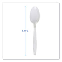 Boardwalk Heavyweight Polypropylene Cutlery, Teaspoon, White, 1000/Carton (TEAHWPPWH)