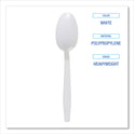 Boardwalk Heavyweight Polypropylene Cutlery, Teaspoon, White, 1000/Carton (TEAHWPPWH)