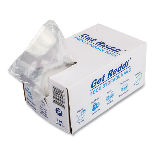 Inteplast Group Food Bags, 16 oz, 4" x 2" x 8", Clear, 1,000/Carton (PB040208)