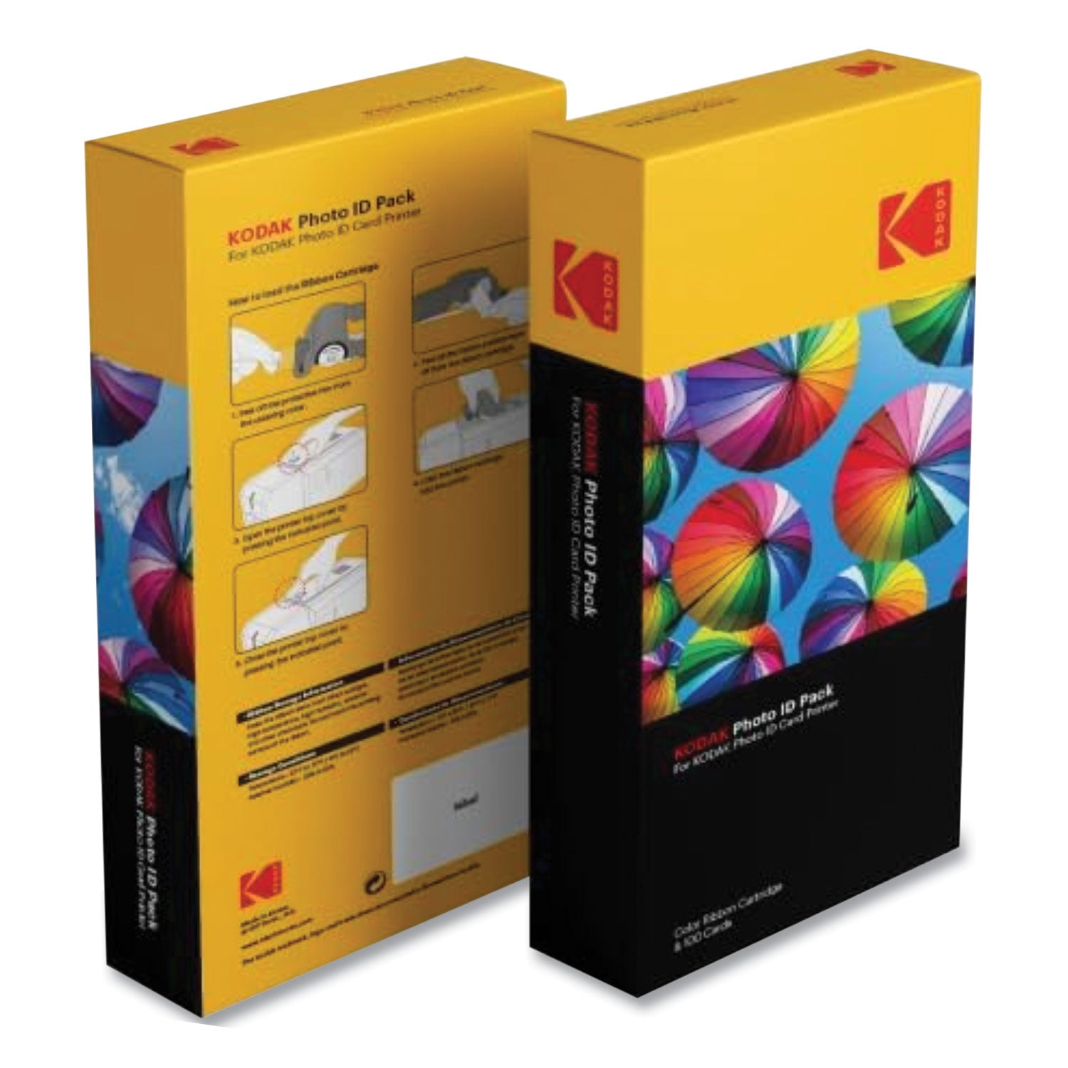 Kodak Photo ID Color Ribbon Kit, Black/Cyan/Magenta/Yellow (653619)