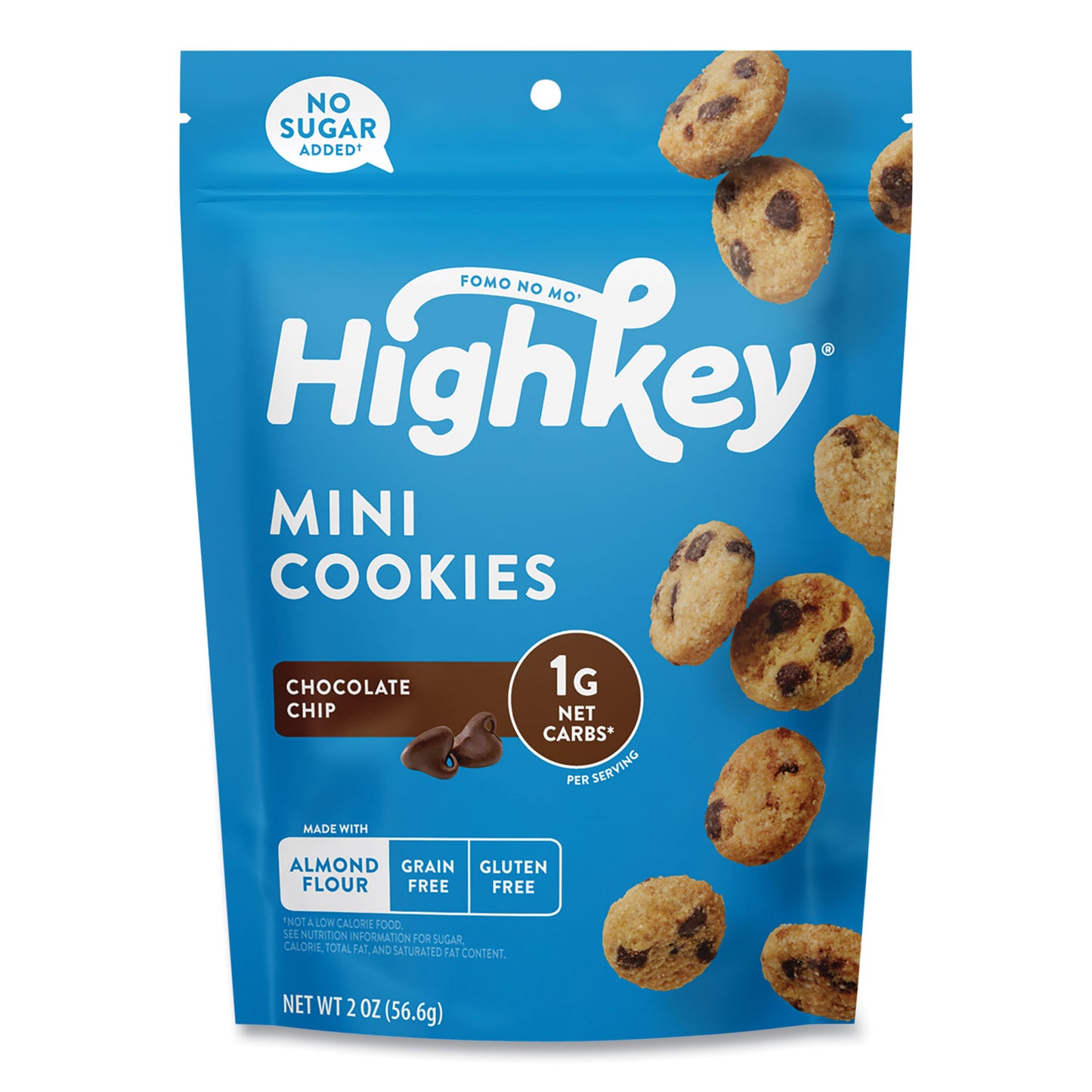 HighKey Chocolate Chip Cookies, 2 oz, Bag, 6/Carton (60000270)