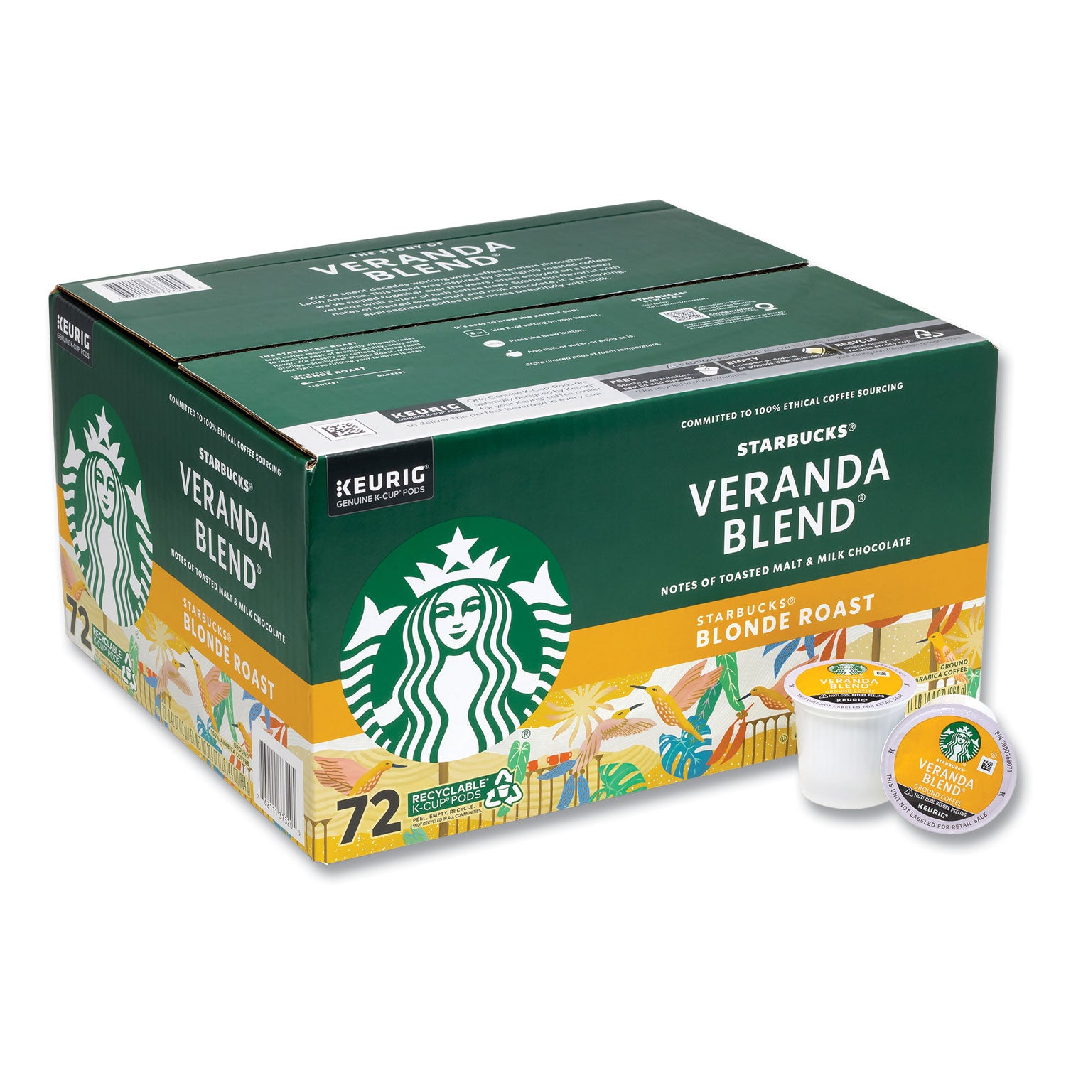 Starbucks Veranda Blend Coffee K-Cups, 72/Carton (22002161)