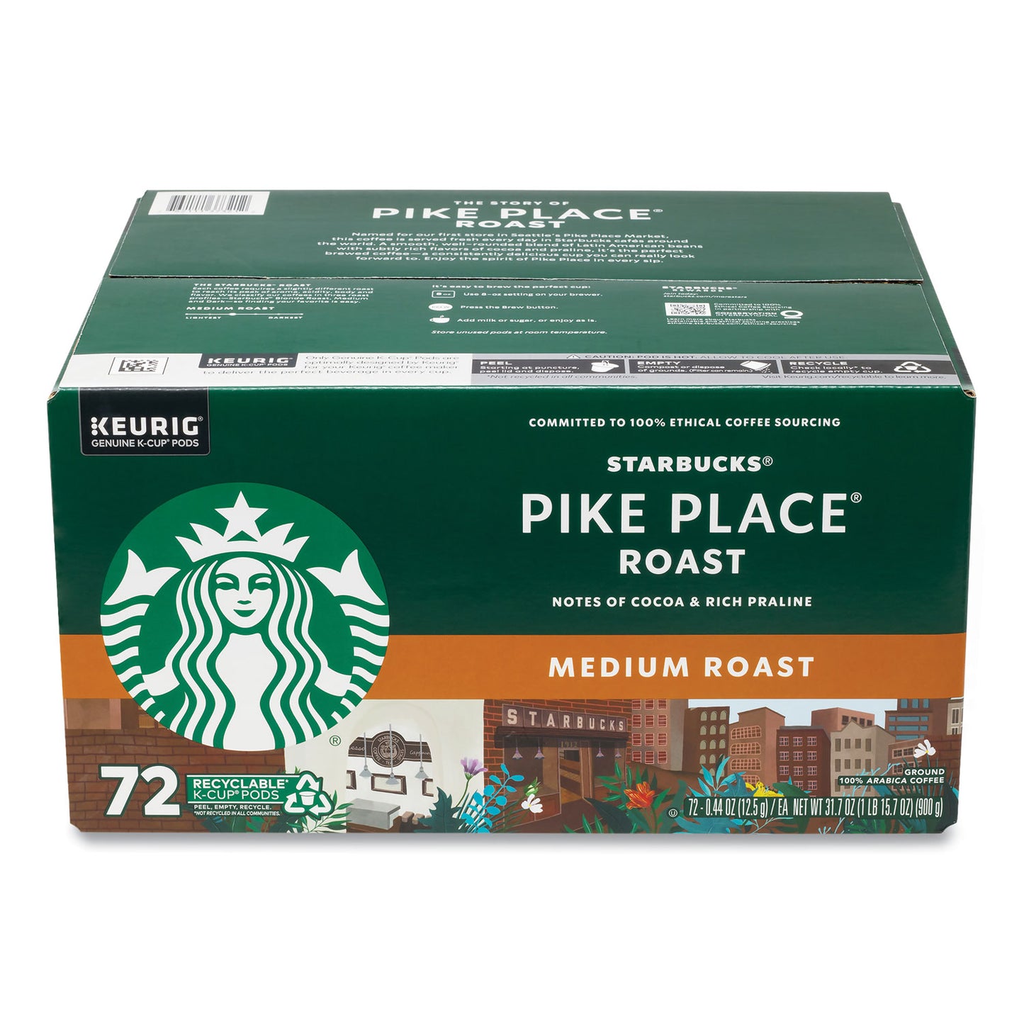 Starbucks Pike Place Coffee K-Cups, 72/Carton (22002158)