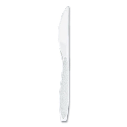 SOLO Impress Heavyweight Full-Length Polystyrene Cutlery, Knife, White, 100/Box, 10 Boxes/Carton (HSWKX0007)