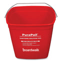 Boardwalk PuraPail, 6 qt, Polypropylene, Red/White (6QTREDBKT)