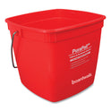 Boardwalk PuraPail, 6 qt, Polypropylene, Red/White (6QTREDBKT)