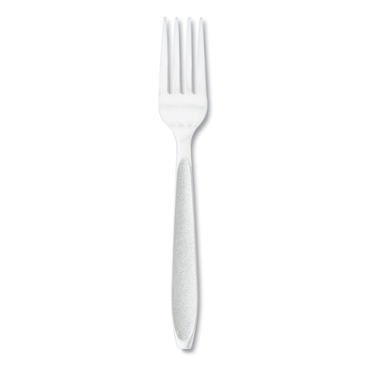 SOLO Impress Heavyweight Full-Length Polystyrene Cutlery, Fork, White, 100/Box (HSWFX0007BX)