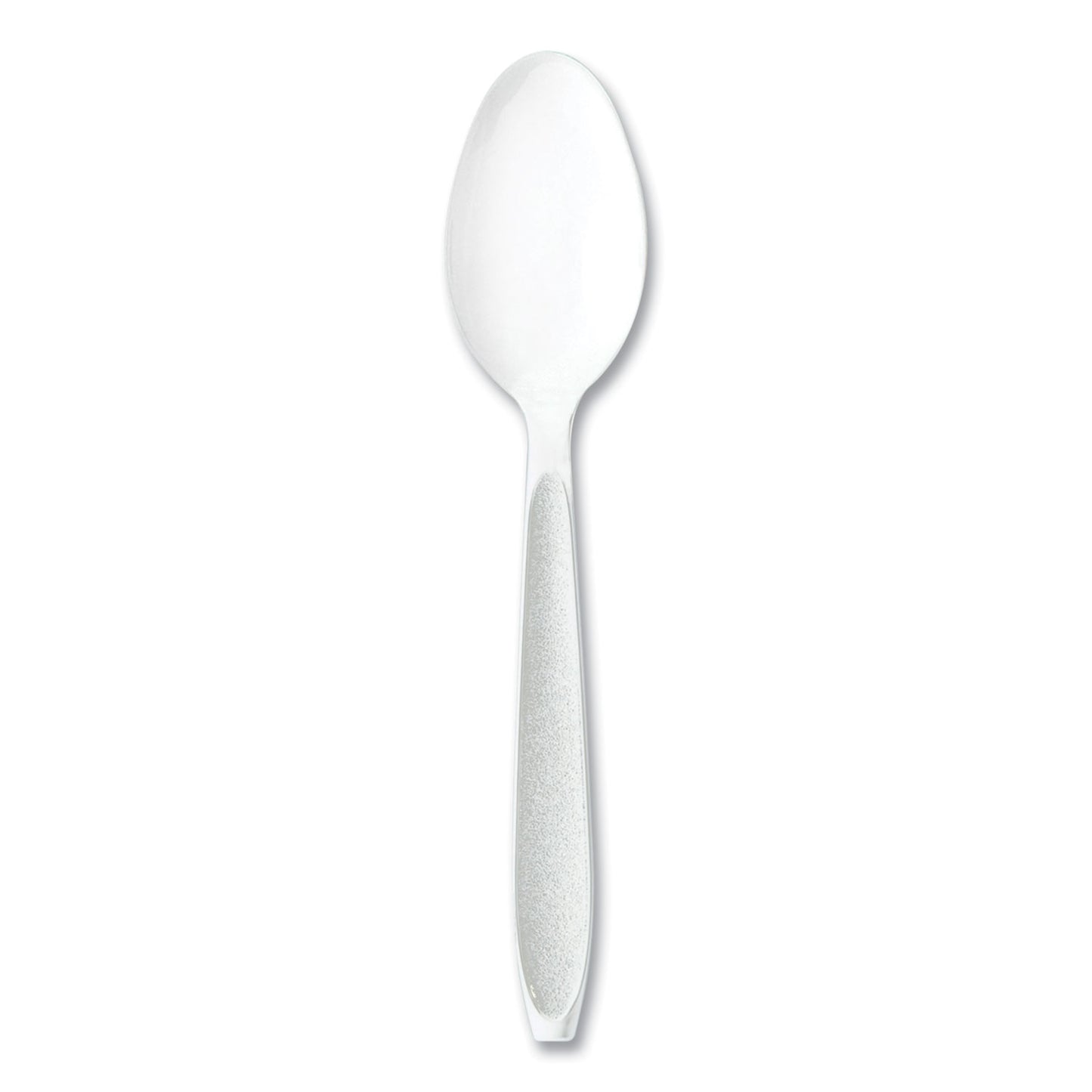 SOLO Impress Heavyweight Full-Length Polystyrene Cutlery, Teaspoon, White, 100/Box (HSWTX0007BX)