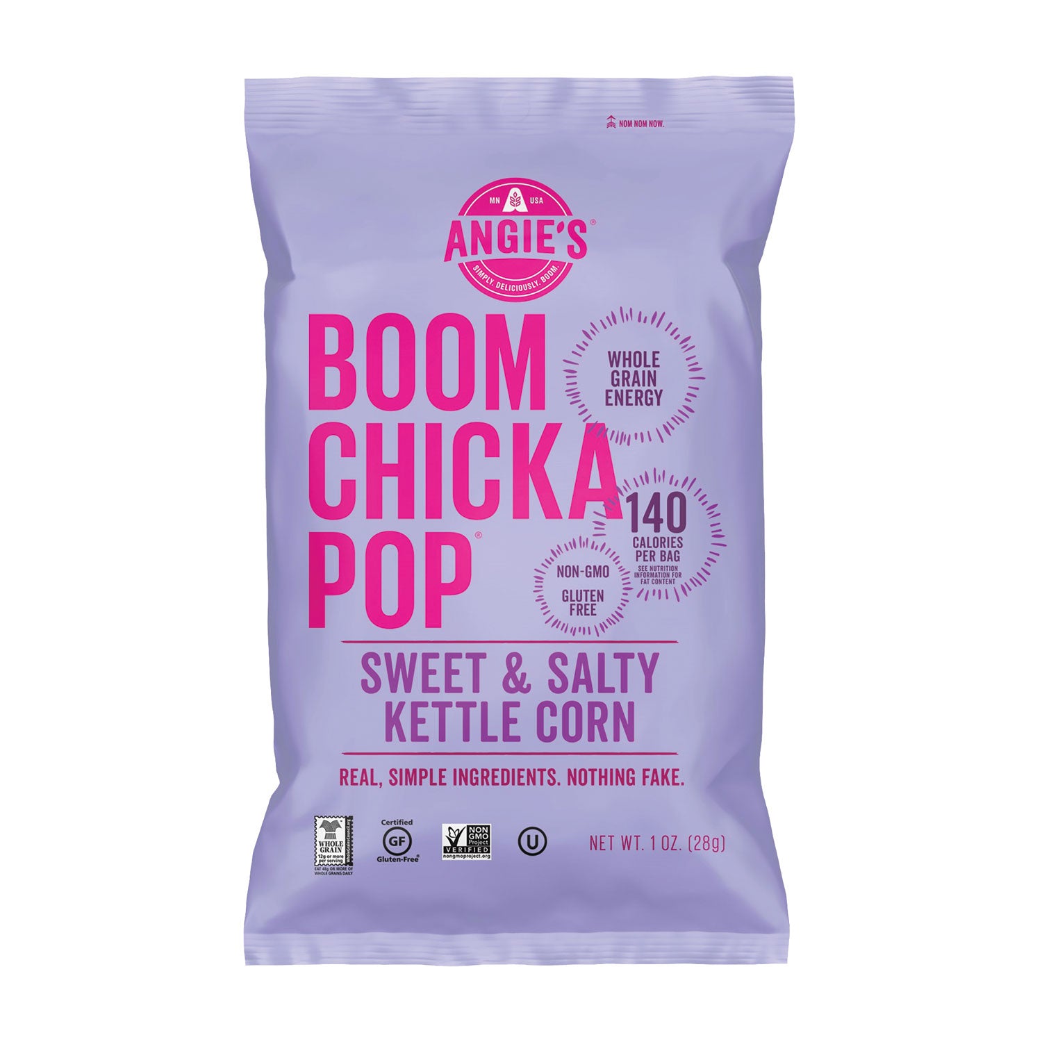 ANGIES BOOMCHICKAPOP Popcorn, Sweet and Salty, 1 oz Bag, 24/Carton (SN01213)