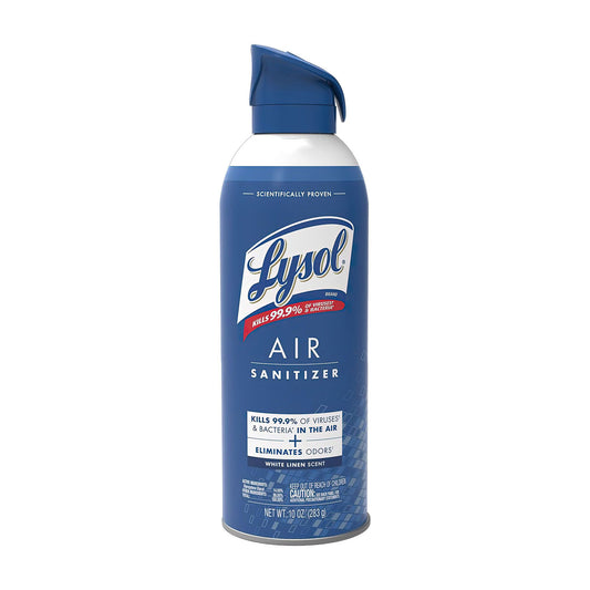 LYSOL Air Sanitizer Spray, White Linen, 10 oz Aerosol Spray, 6/Carton (99351CT)