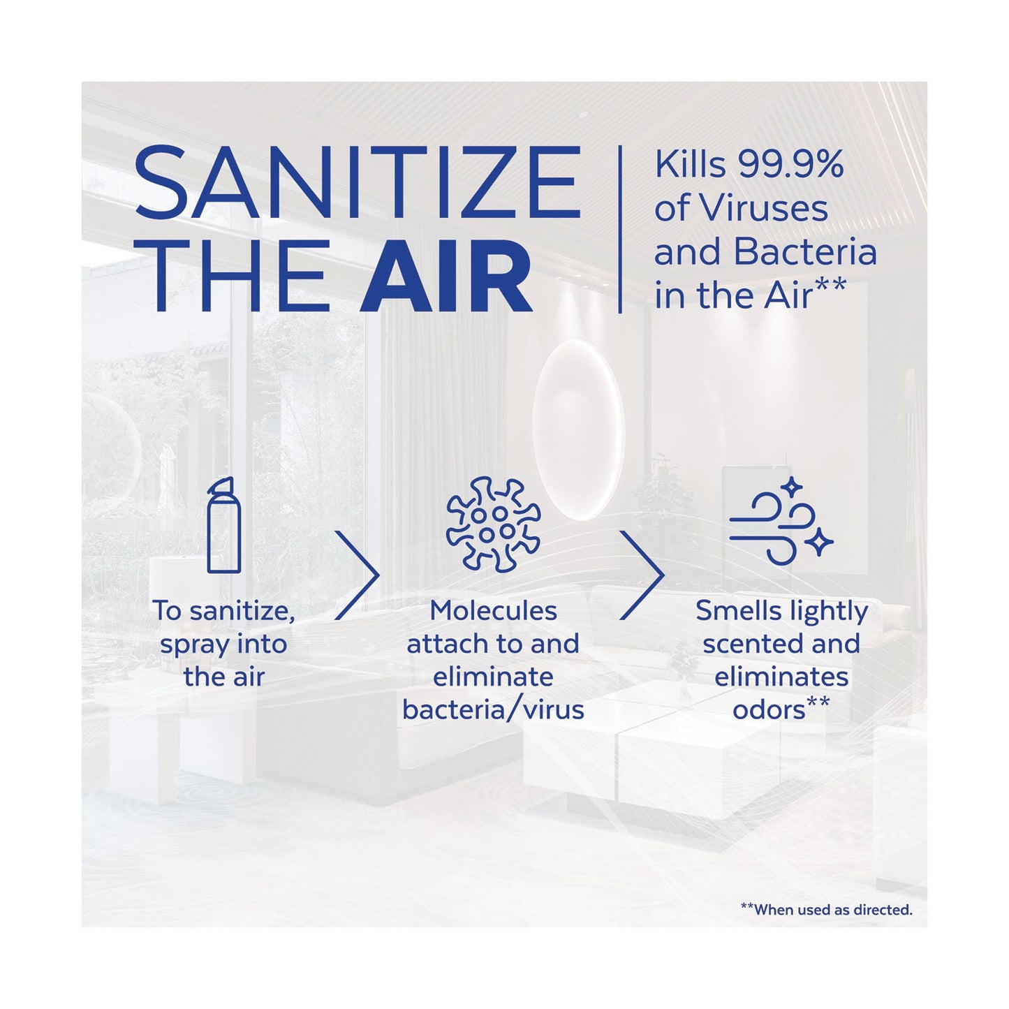 LYSOL Air Sanitizer Spray, White Linen, 10 oz Aerosol Spray, 6/Carton (99351CT)