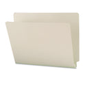 Smead Extra-Heavy Recycled Pressboard End Tab Folders, Straight Tabs, Letter Size, 1" Expansion, Gray-Green, 25/Box (26200)