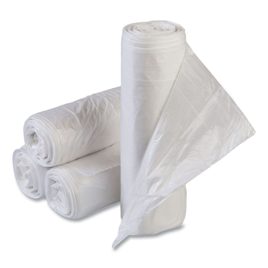 Inteplast Group Draw-Tuff Institutional Draw-Tape Can Liners, Drawstring, 23 gal, 1 mil, 38" x 28.5", Natural, 25 Bags/Roll, 6 Rolls/Carton (DTS2838N)