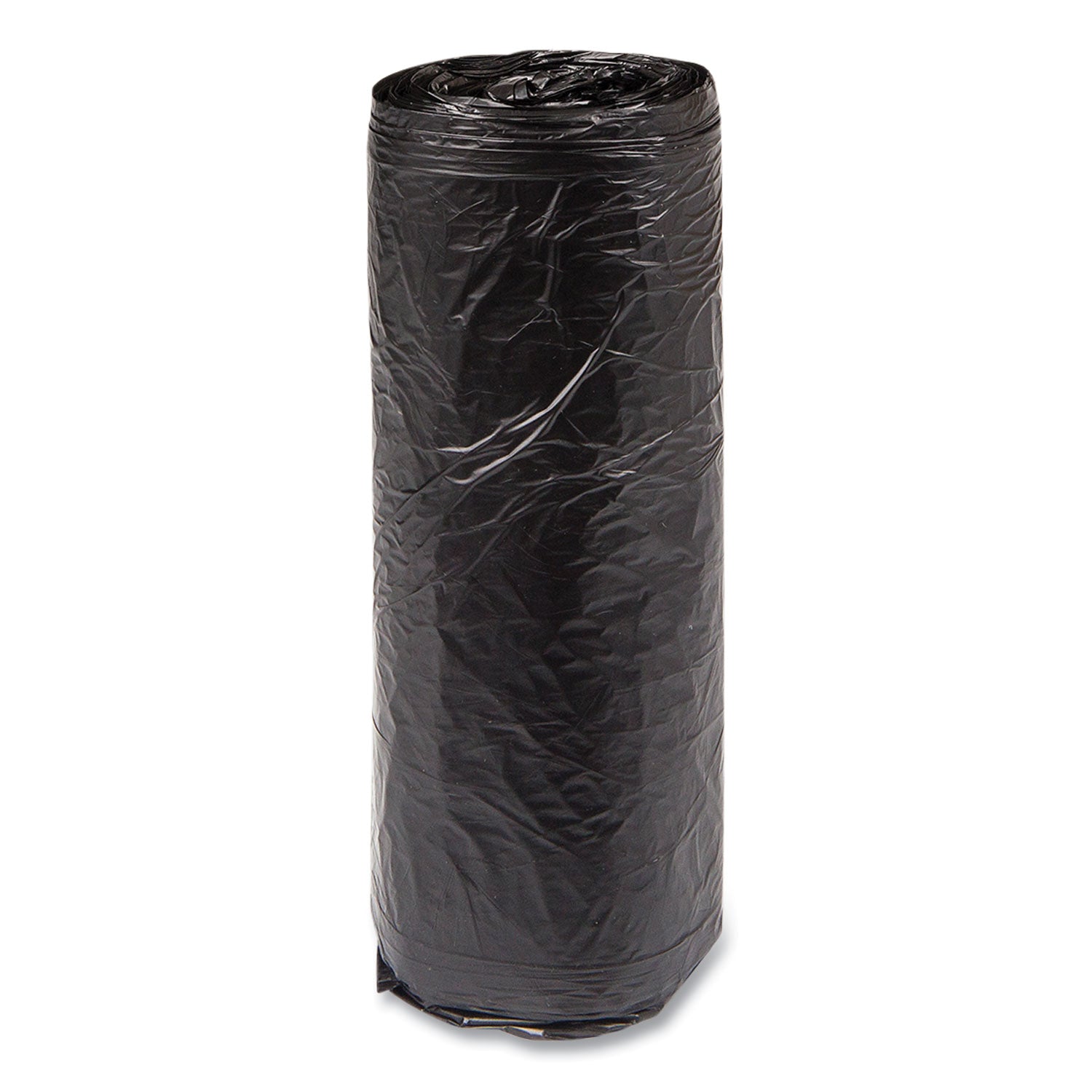 Inteplast Group High-Density Commercial Can Liners, 16 gal, 6 mic, 24" x 33", Black, Interleaved Roll, 50 Bags/Roll, 20 Rolls/Carton (S243306K)