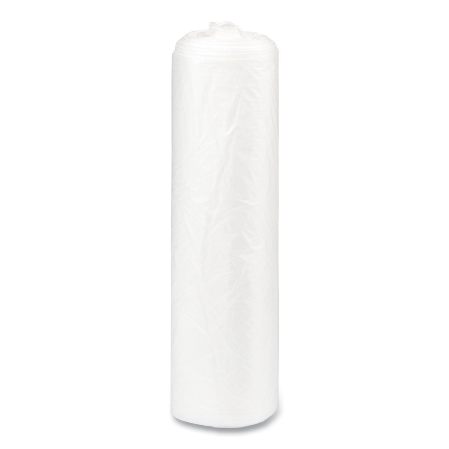 Inteplast Group High-Density Commercial Can Liners, 30 gal, 8 mic, 30" x 37", Clear, Interleaved Roll, 25 Bags/Roll, 20 Rolls/Carton (S303708N)