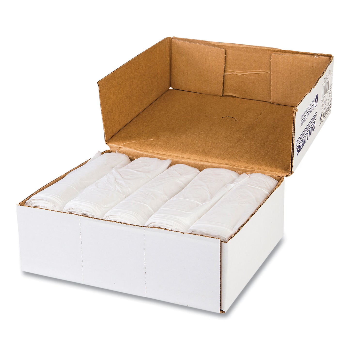 Inteplast Group High-Density Commercial Can Liner Value Pack, 55 gal, 11 mic, 36" x 58", Clear, Interleaved Roll, 25 Bags/Roll, 8 Rolls/CT (VALH3660N12)