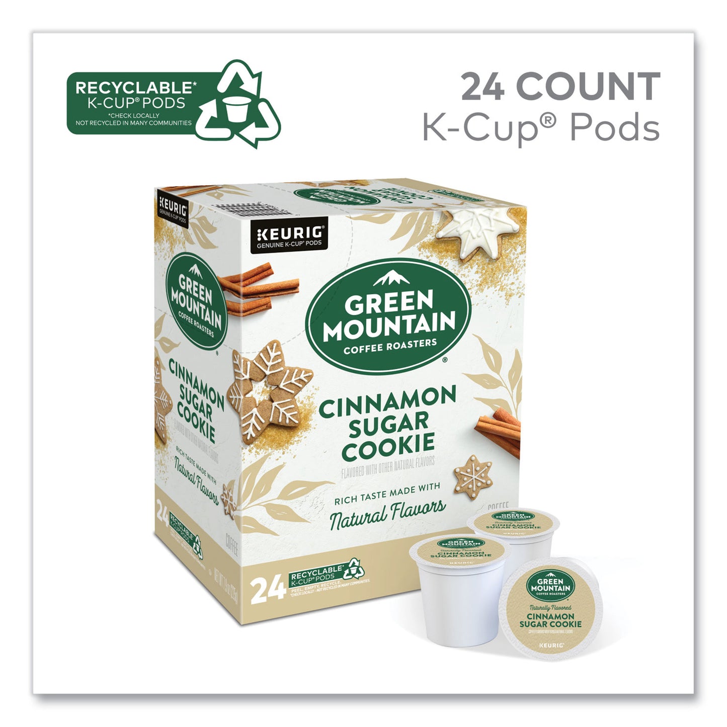 Keurig Cinnamon Sugar Cookie Coffee K-Cups, 24/Box (5814)