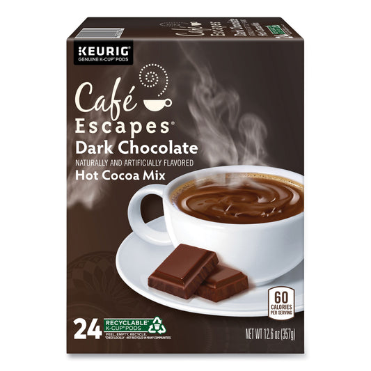 Keurig Dark Chocolate Hot Cocoa K-Cups, 24/Box, 4 Box/Carton (6802CT)