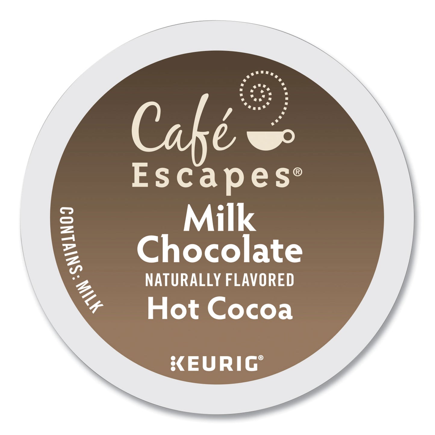 Keurig Cafe Escapes Milk Chocolate Hot Cocoa K-Cups, 24/Box (6801)