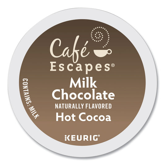 Keurig Cafe Escapes Milk Chocolate Hot Cocoa K-Cups, 96/Carton (6801CT)