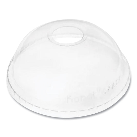 Karat PET Lids, Dome Lid, Fits 32 oz Cold Cups, Clear, 500/Carton (CKDL107)