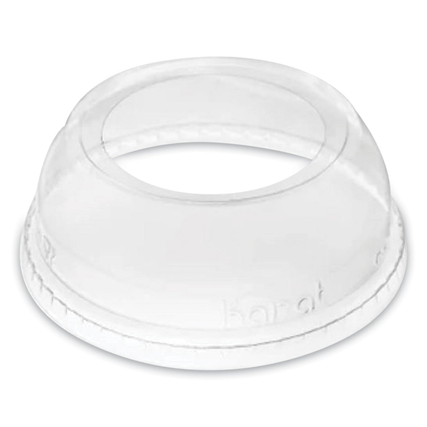 Karat PET Lids, Wide Opening Dome, Fits 12 oz to 24 oz Cold Cups, Clear, 1,000/Carton (CKDL626WH)