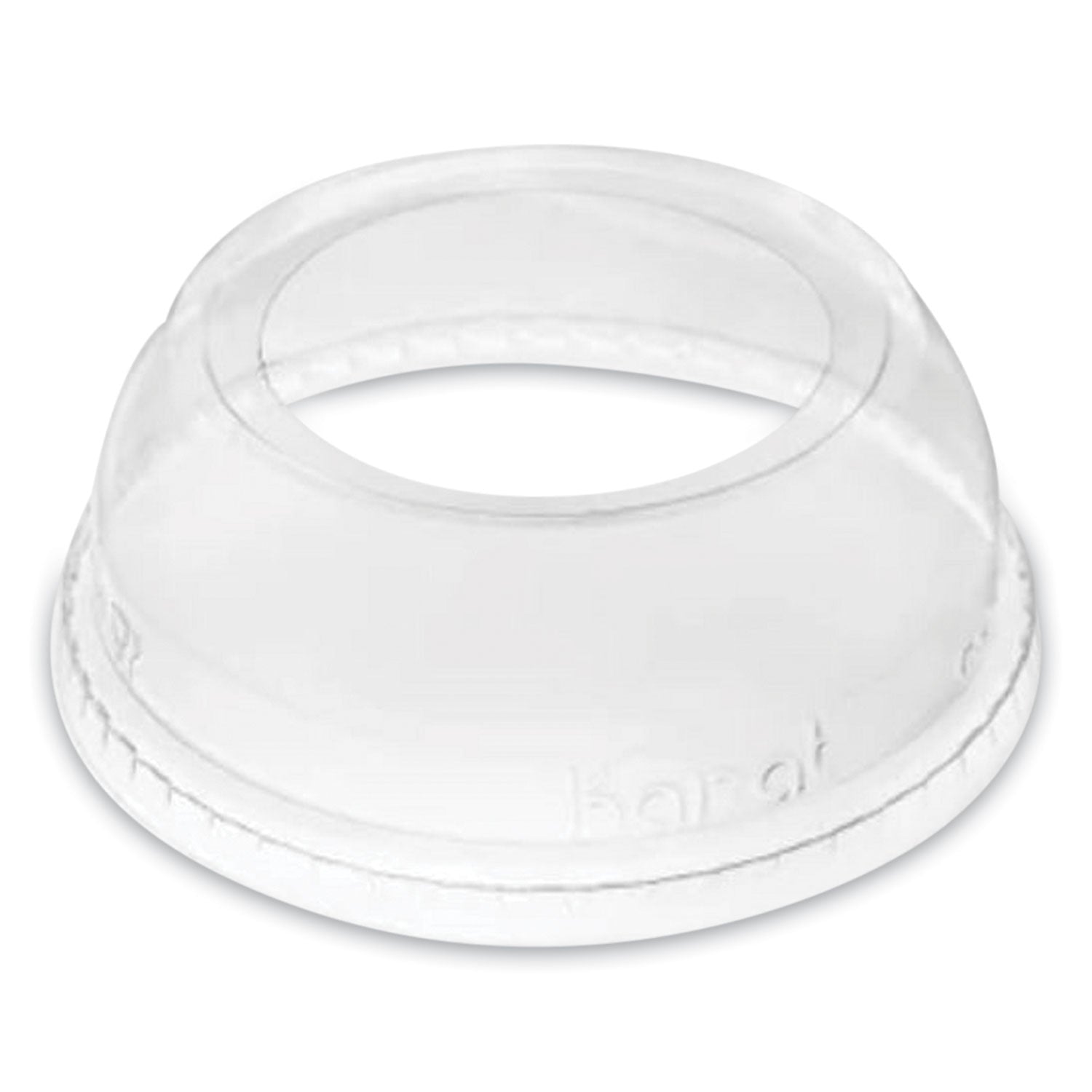 Karat PET Lids, Wide Opening Dome, Fits 12 oz to 24 oz Cold Cups, Clear, 1,000/Carton (CKDL626WH)