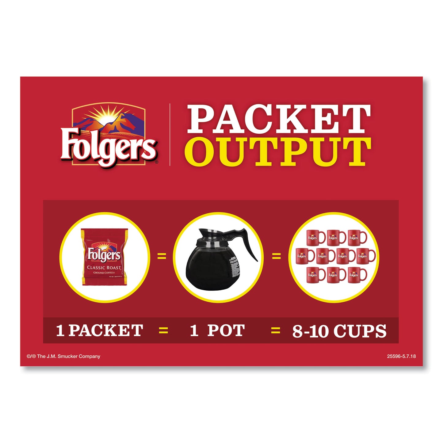 Folgers Coffee, Black Silk, 1.4 oz Packet, 42/Carton (00019)