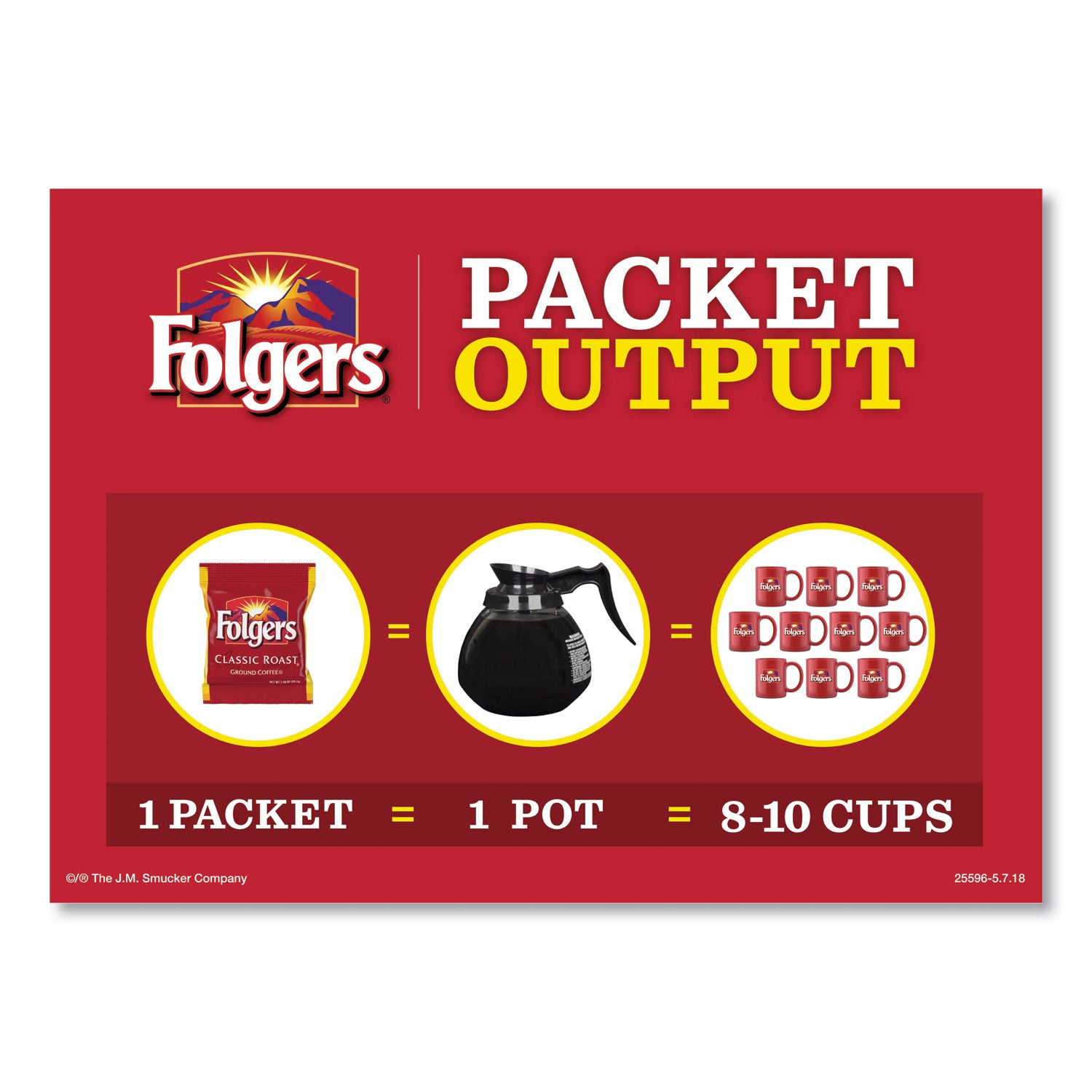 Folgers Coffee, Black Silk, 1.4 oz Packet, 42/Carton (00019)