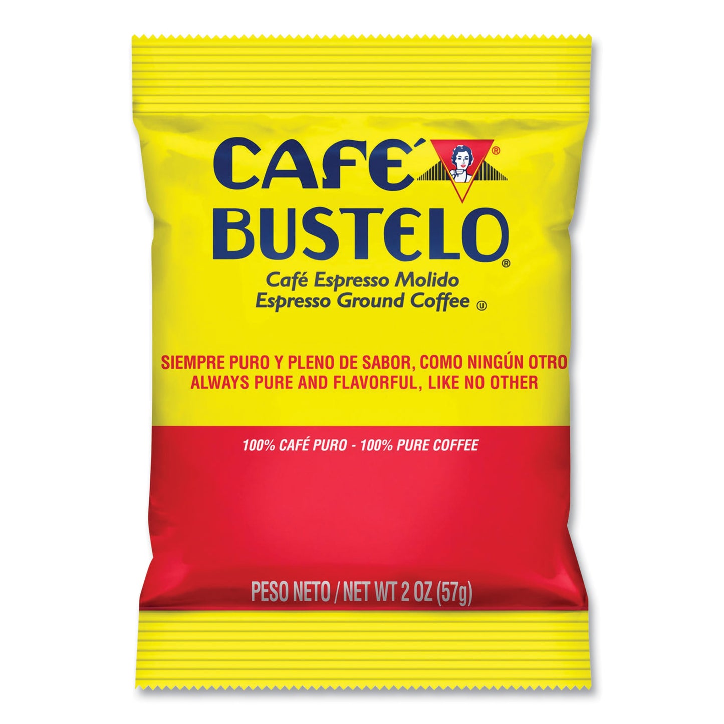 Cafe Bustelo Coffee, Espresso, 2oz Fraction Pack, 30/Carton (01014)