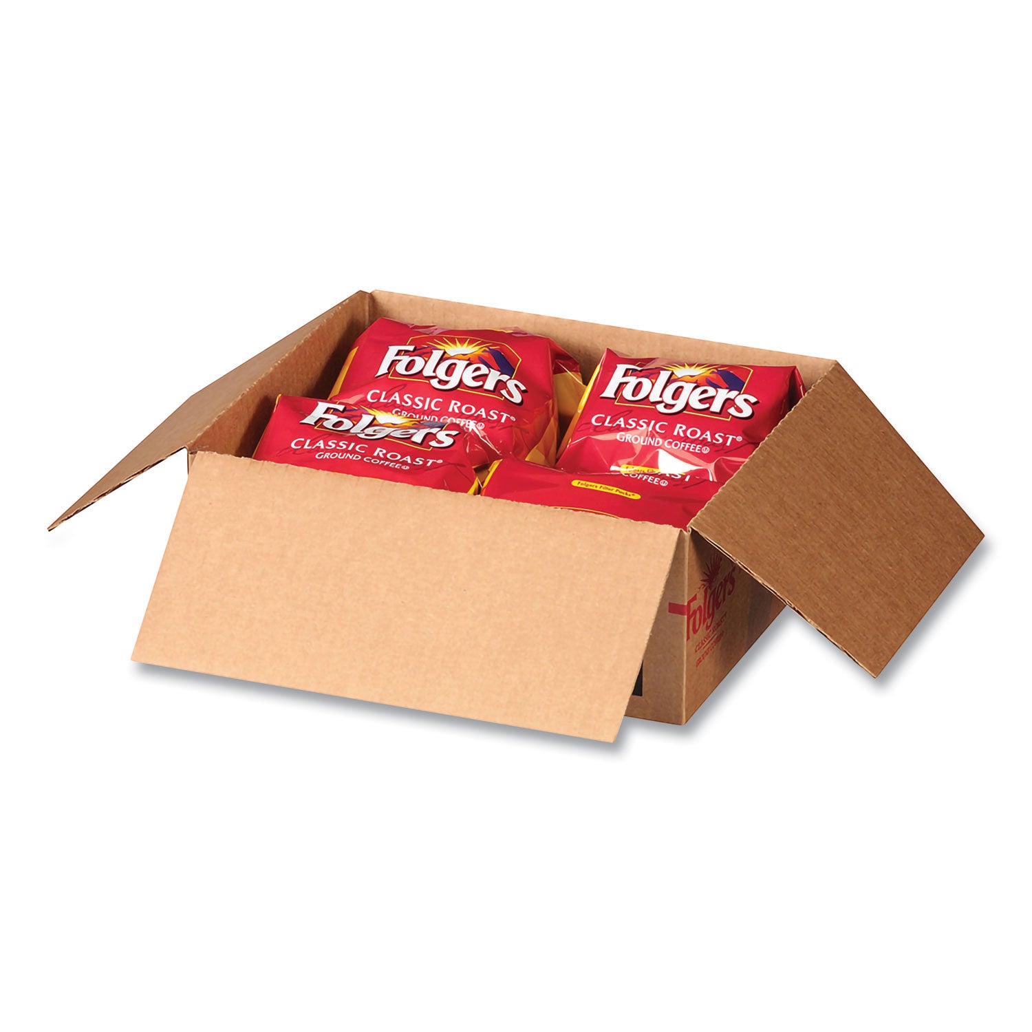 Folgers Coffee Filter Packs, Classic Roast, .9 oz, 10 Filters/Pack, 4 Packs/Carton (06239)