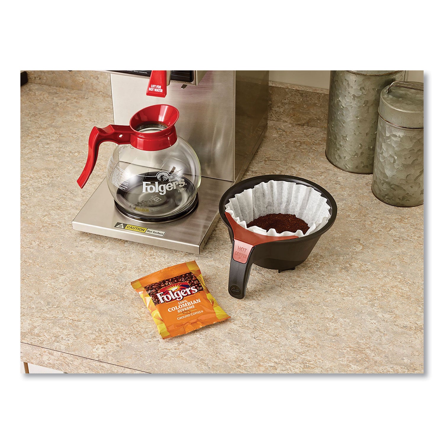 Folgers Coffee, 100% Colombian, Ground, 1.75oz Fraction Pack, 42/Carton (06451)