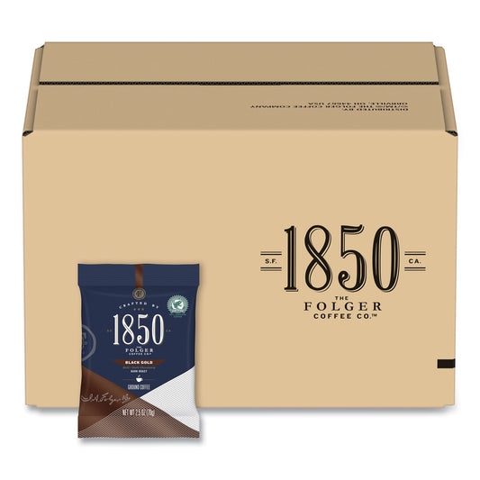 1850 Coffee Fraction Packs, Black Gold, Dark Roast, 2.5 oz Pack, 24 Packs/Carton (21512)