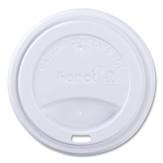 Karat Hot Cup Lids, Fits 10 oz to 24 oz Paper Hot Cups, Sipper Lid, White, 1,000/Carton (CKDL516WPP)