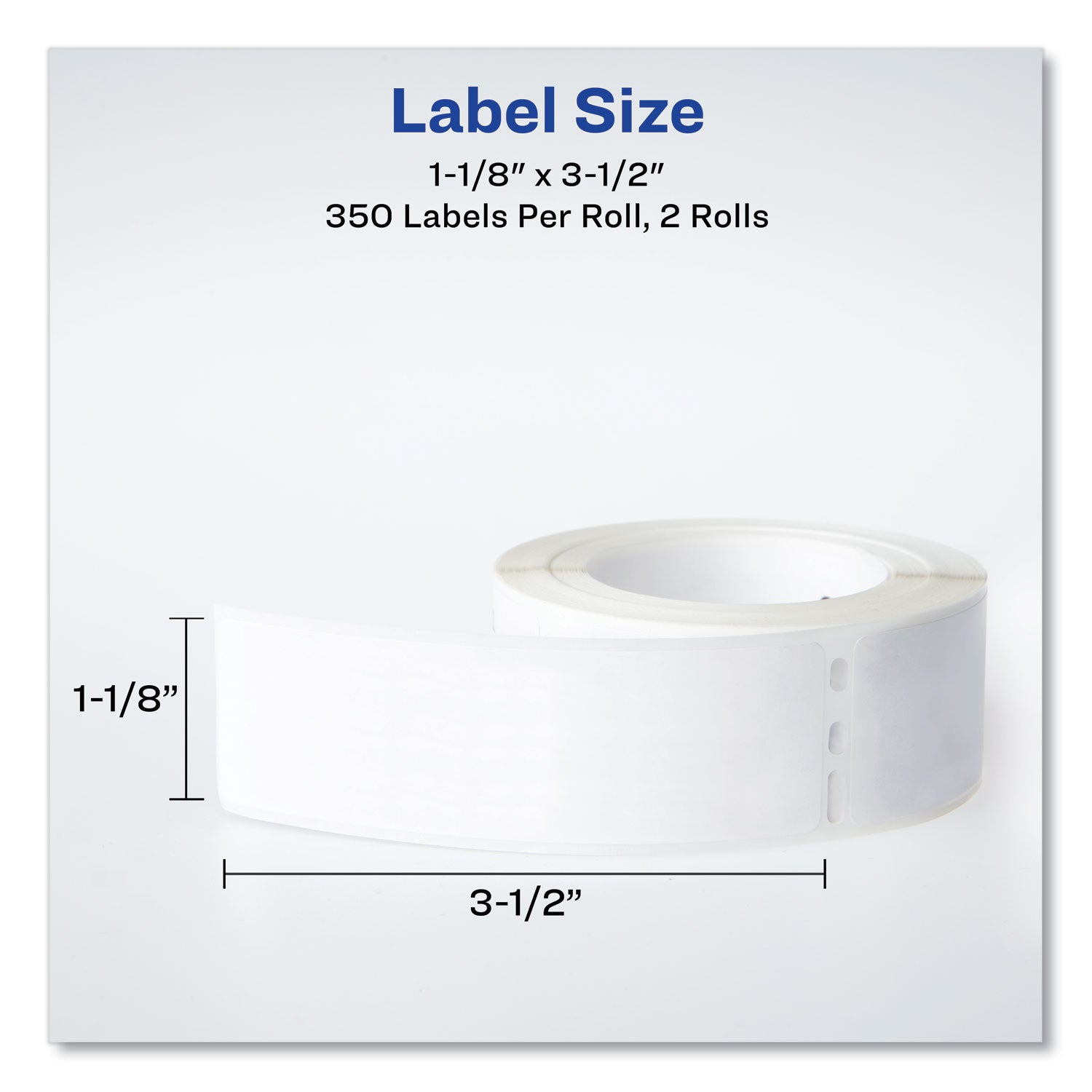 Avery Multipurpose Thermal Labels, 3.5 x 1.3, White, 350/Roll, 2 Rolls/Box (4183)