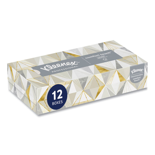 Kleenex White Facial Tissue for Business, 2-Ply, 125 Sheets/Box, 12 Boxes/Carton (03076)