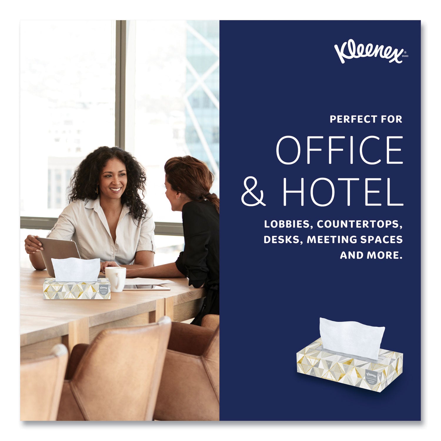 Kleenex White Facial Tissue for Business, 2-Ply, 125 Sheets/Box, 12 Boxes/Carton (03076)