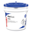 WypAll Power Clean Wipers for WetTask Customizable Wet Wiping System with (1) Bucket, 6 x 12, Unscented, 95/Roll, 6 Rolls/Carton (06001)