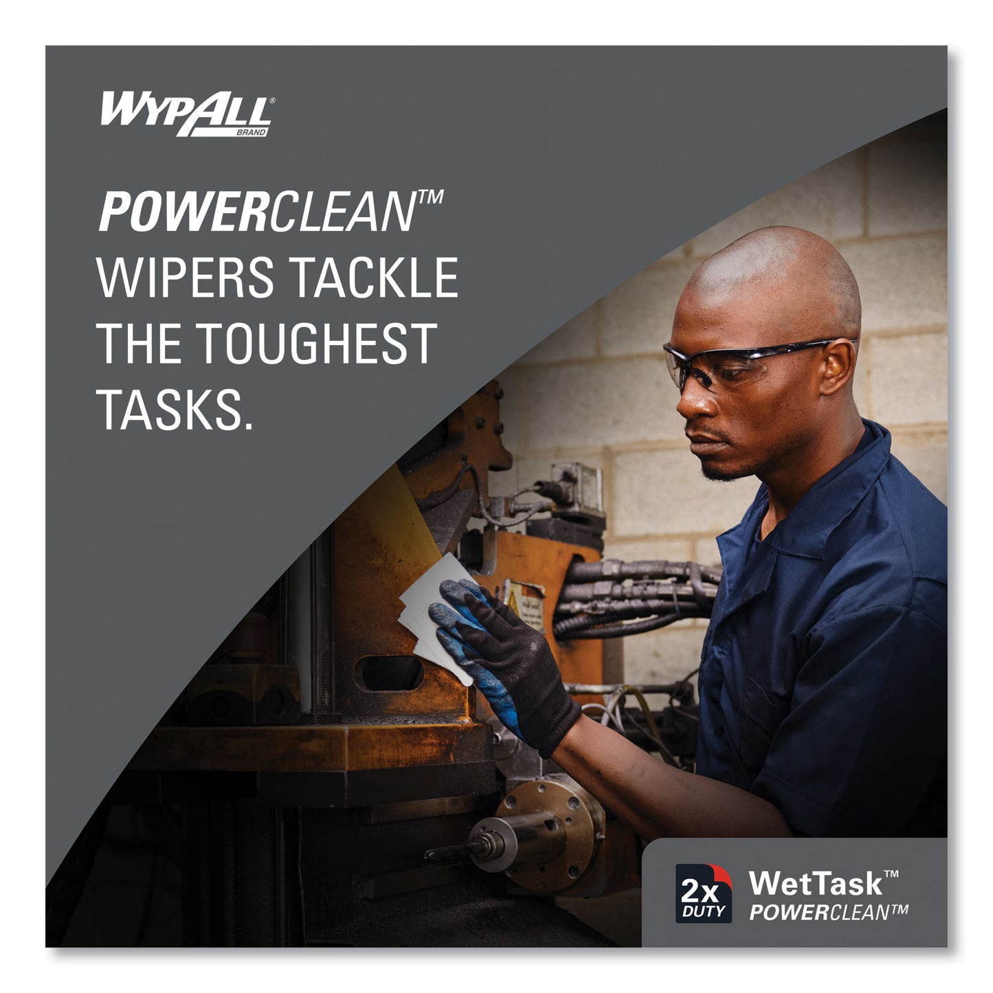 WypAll Power Clean Wipers for WetTask Customizable Wet Wiping System with (1) Bucket, 6 x 12, Unscented, 95/Roll, 6 Rolls/Carton (06001)