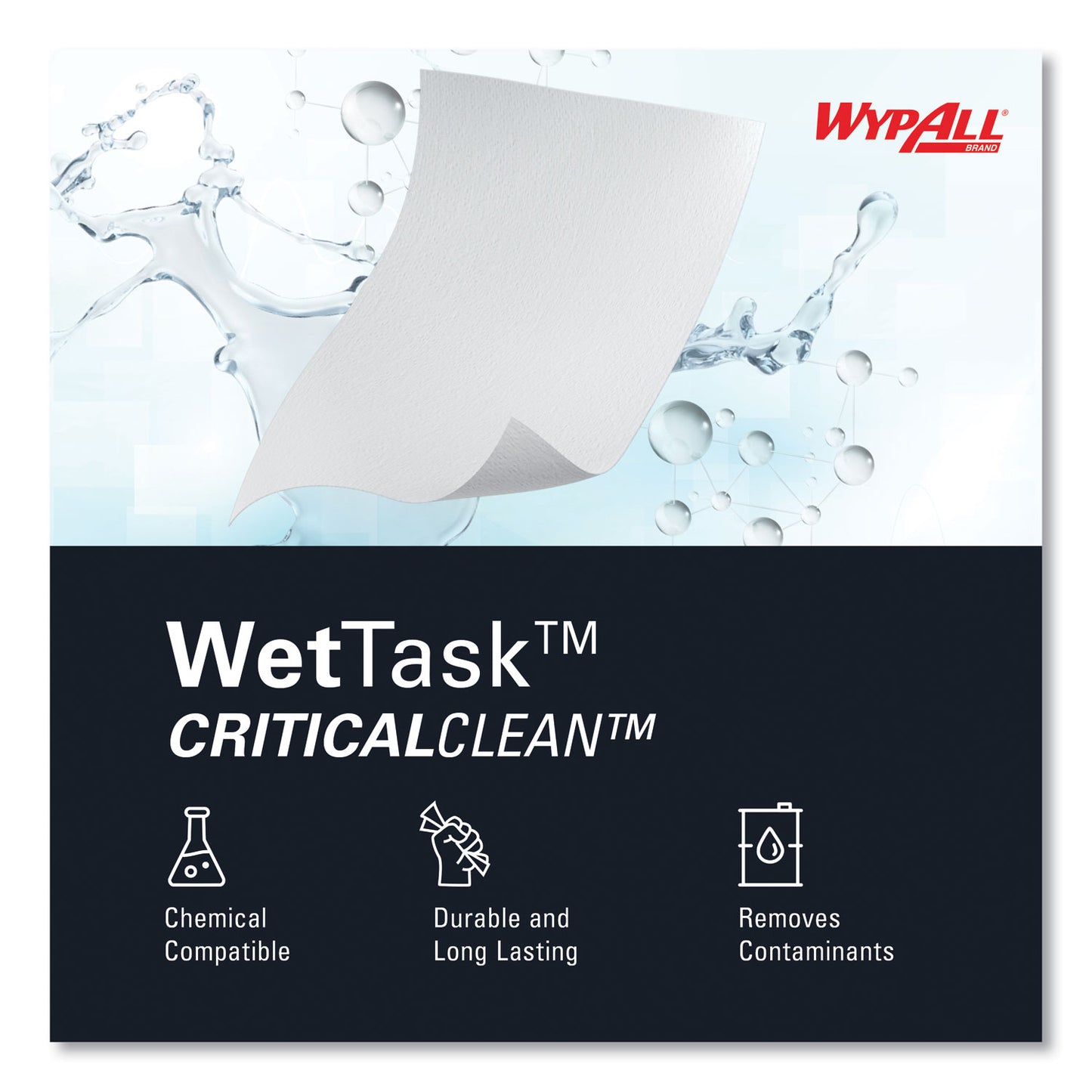 WypAll Critical Clean WetTask Wipers and Bucket for Bleach, Disinfectants, and Sanitizers (06411)