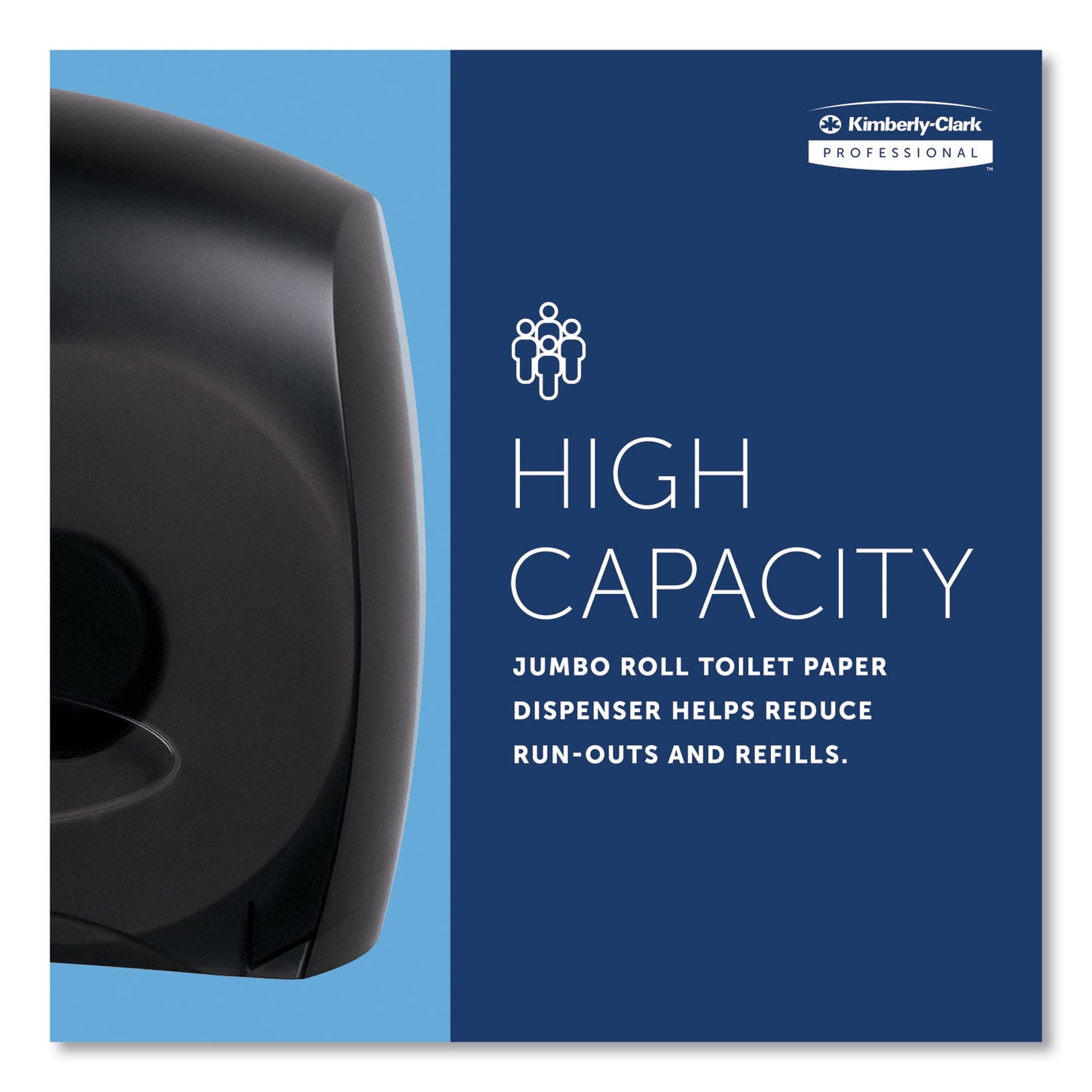 Kimberly-Clark JRT Jr. Escort Jumbo Bathroom Tissue Dispenser, 13.33 x 5.75 x 16, Smoke (09507)