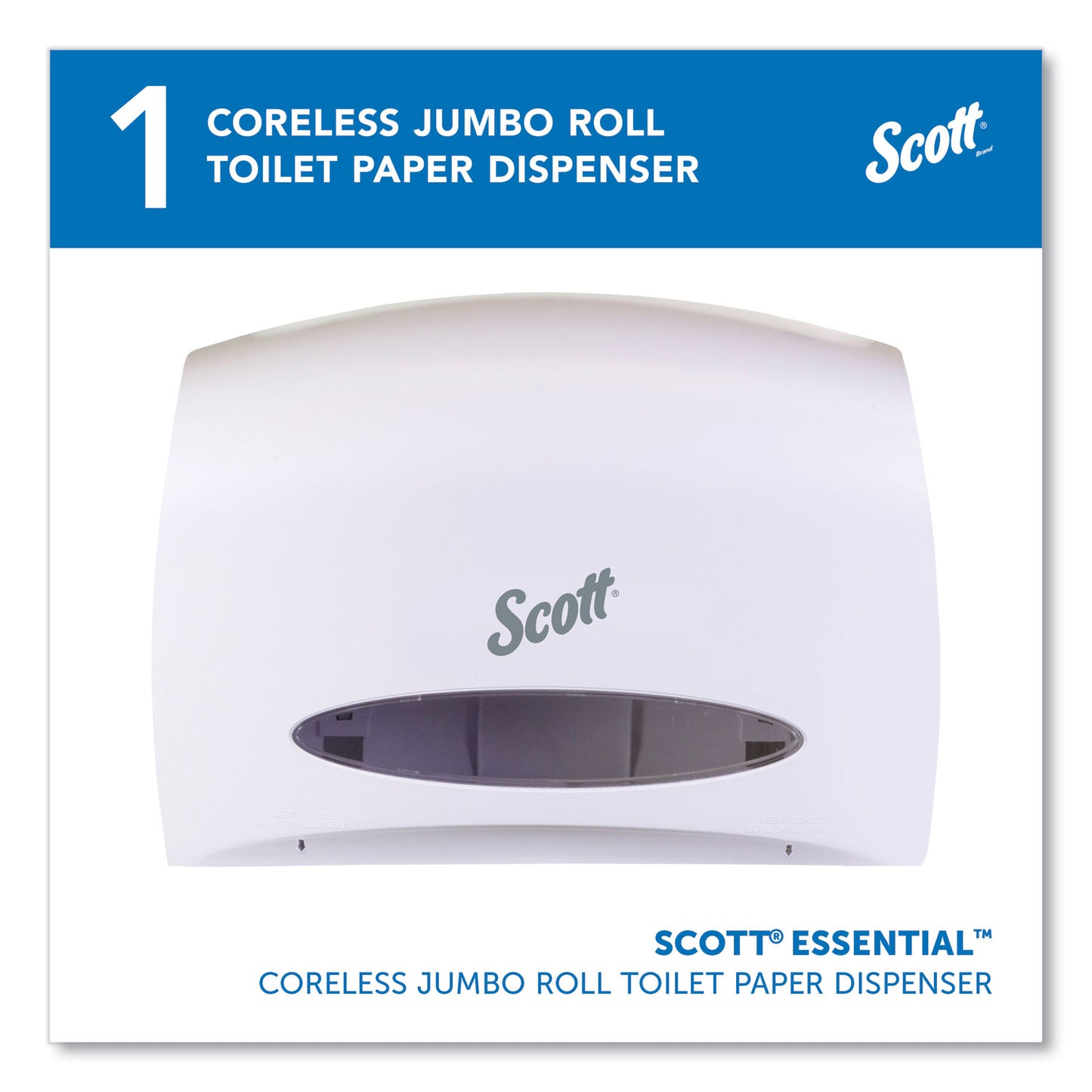 Scott Essential Coreless Jumbo Roll Tissue Dispenser, 14.25 x 6 x 9.75, White (09603)