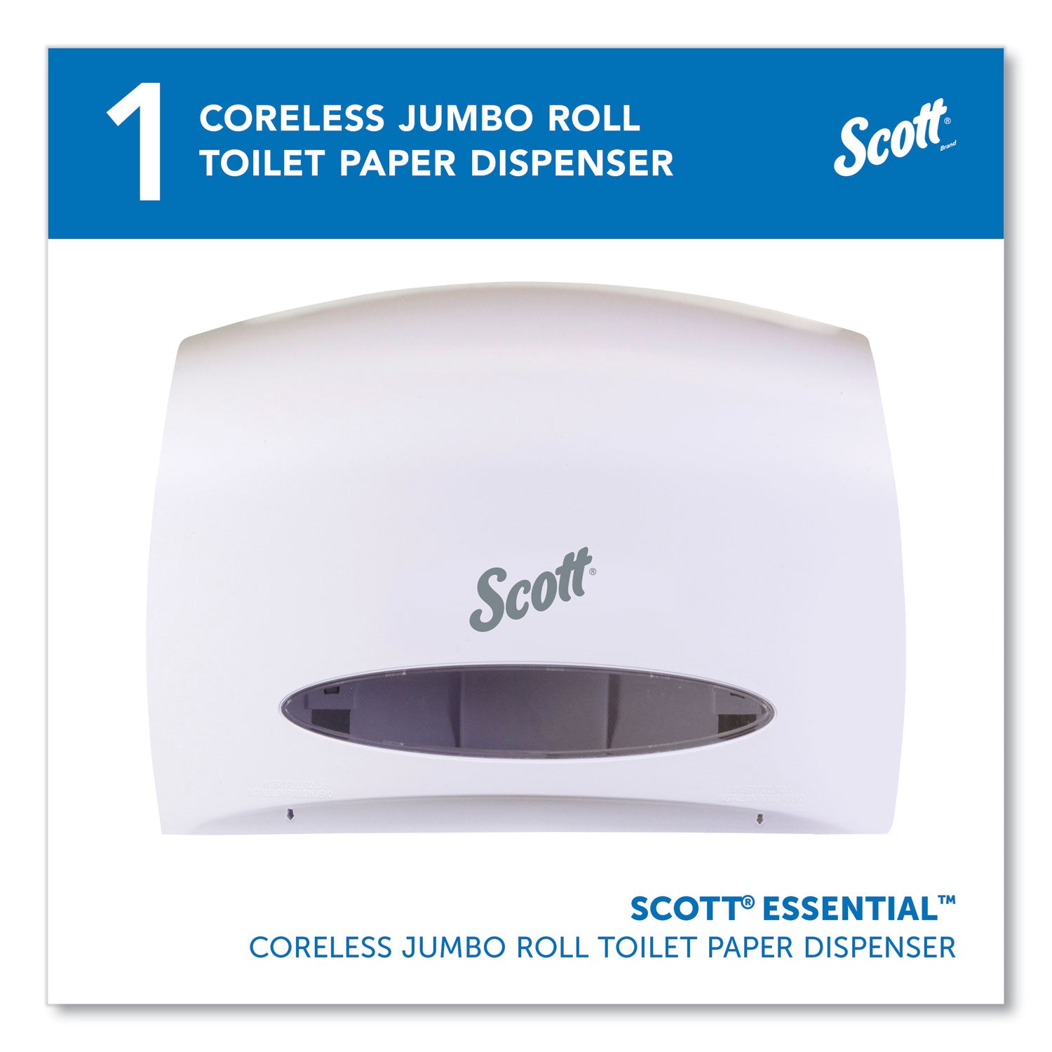 Scott Essential Coreless Jumbo Roll Tissue Dispenser, 14.25 x 6 x 9.75, White (09603)